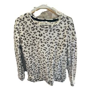 Nicole Miller Gray Leopard Print Sweater